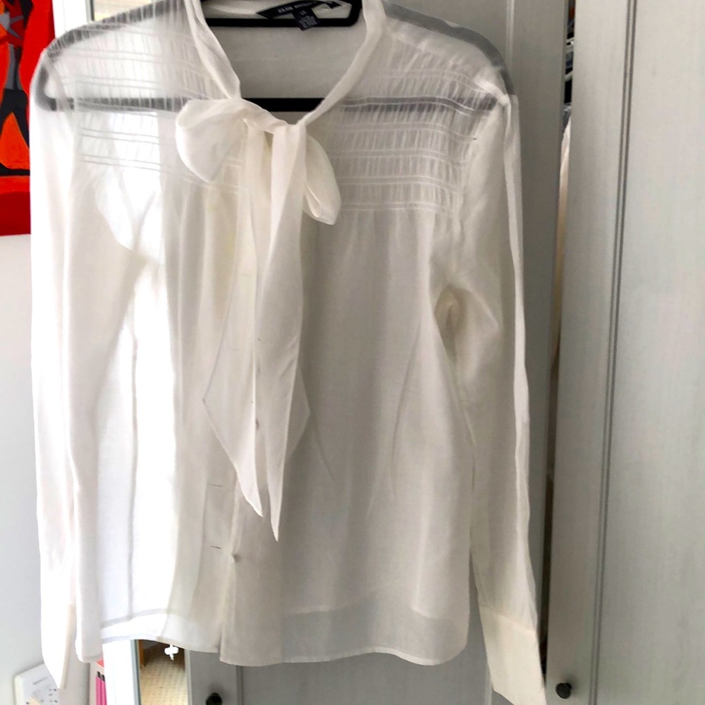 White Blouse with Smoking on top and Tie